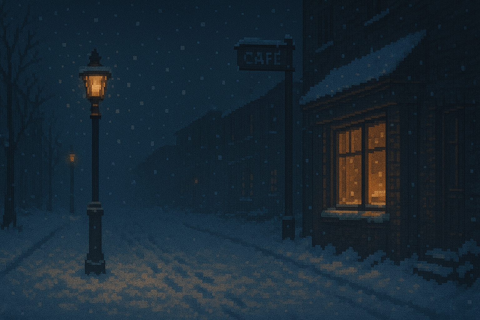 Pixel Snow Background