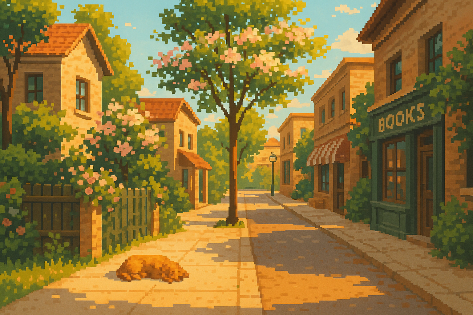 Pixel Sunny Background